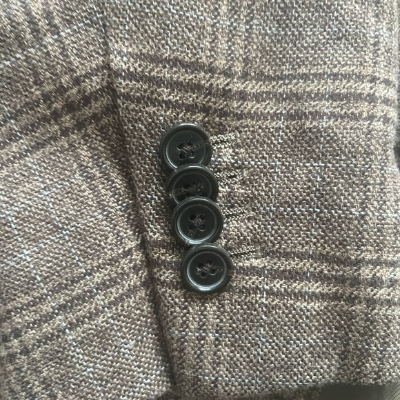 Banana Republic Men's Slim Brown Plaid Jacket Size 38 R NWOT - Picture 4 of 14
